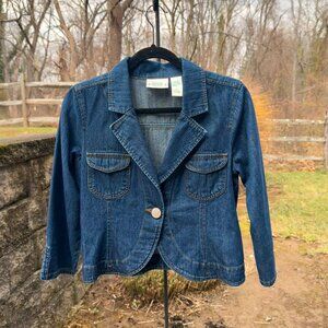 Vintage Denim Blazer Jacket